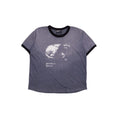 Porcelain Dog Patch Ringer T-shirt (Faded Charcoal/Black)