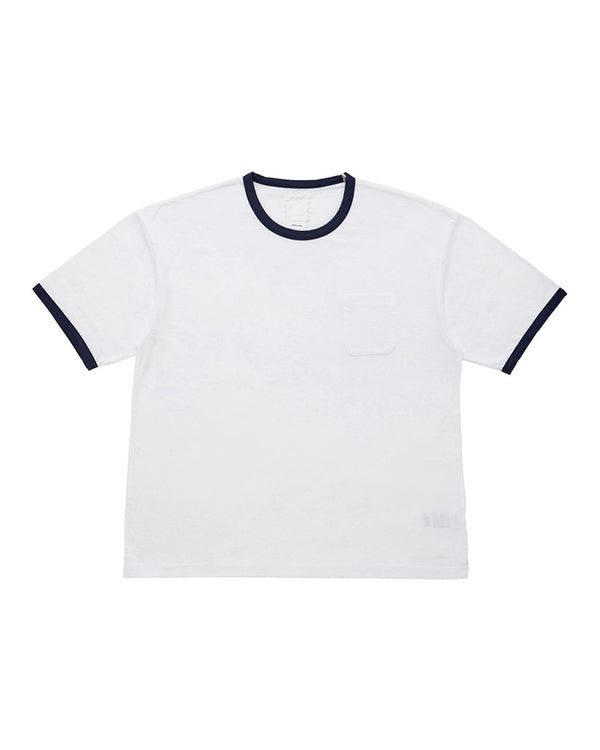 Amplus Ringer T-Shirt (White/Navy)