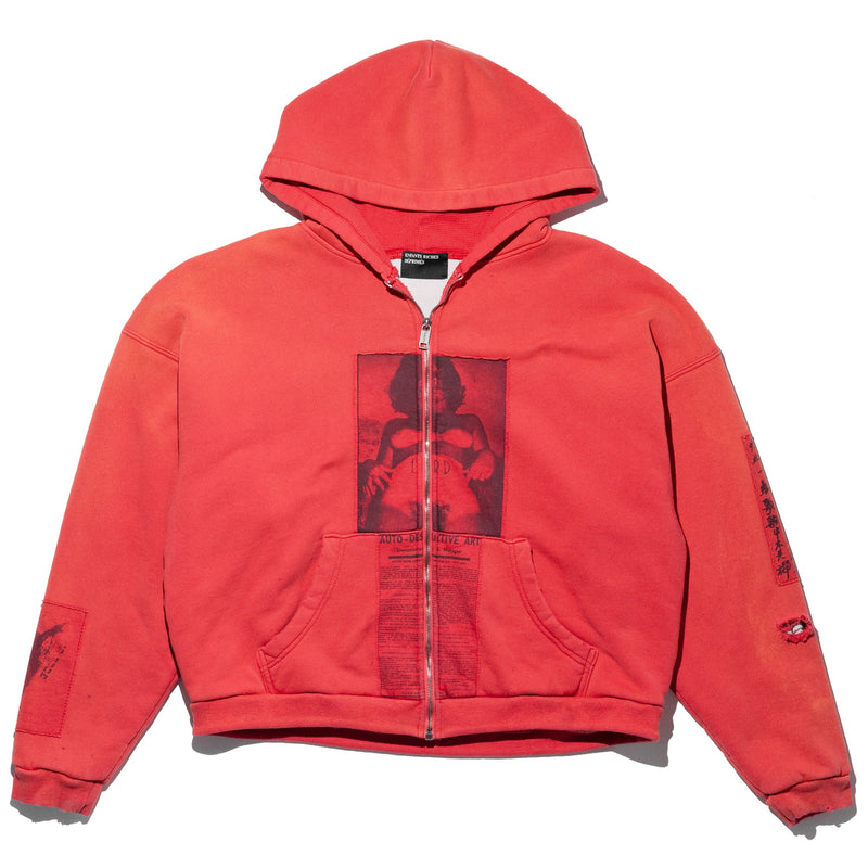 Anti-Proces Thermal Lined Zip Hoodie (Pompeian Red)