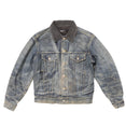 Flannel Lined Trucker Jacket (Blue/Black)