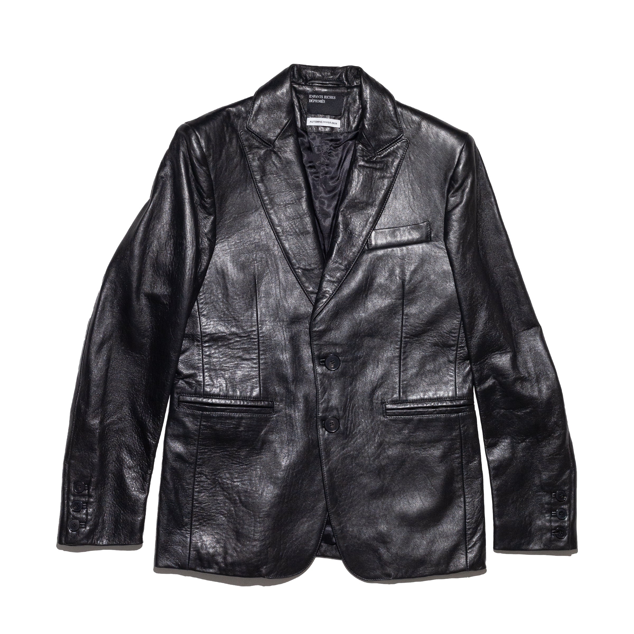 Perfect Junkie Leather Blazer (Black)