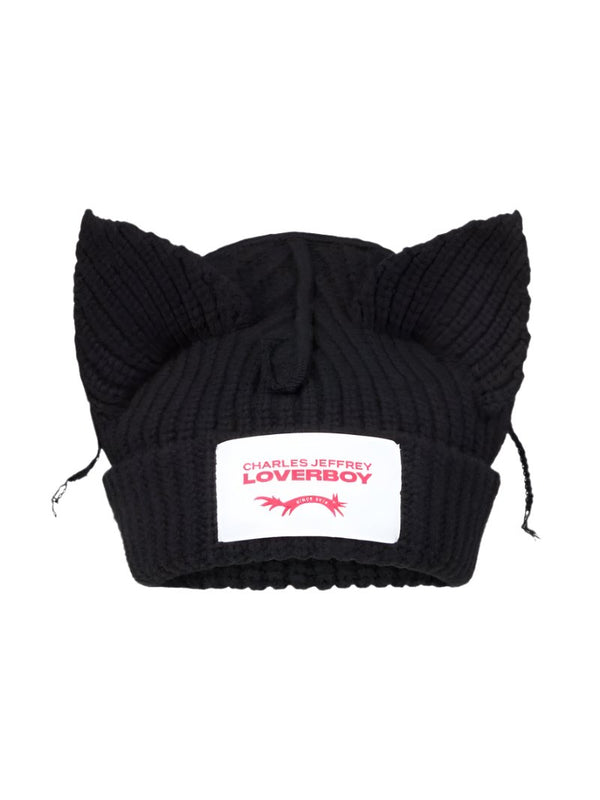 Chunky Rabbit Beanie (Black)