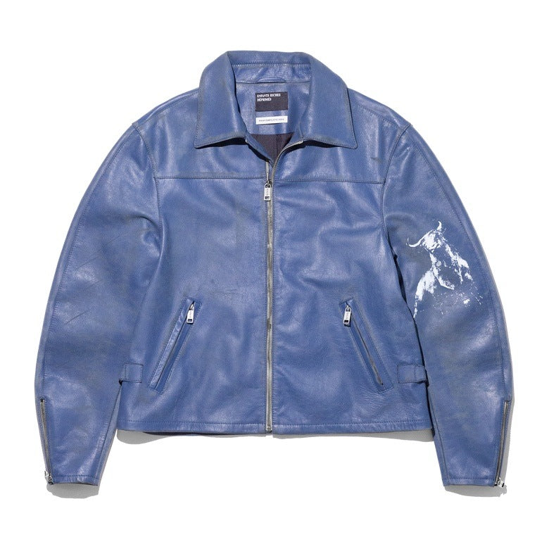 Spanish Elegy Moto Jacket (Blue)