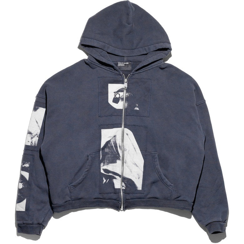 Madonne Assemblage Zip Up Hoodie (Faded Black)