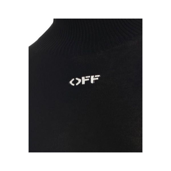 Off Stamp Slick Mini Dress (Black/White)