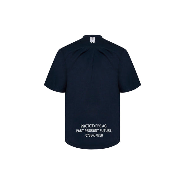 Moved Neckline T-shirt (Navy)