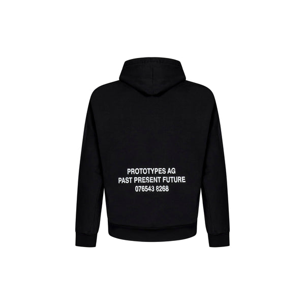 Moved Neckline Hoodie (Washed Black)