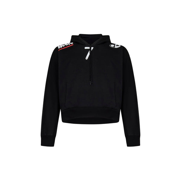 Moved Neckline Hoodie (Washed Black)