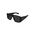 Wide Rectangular Sunglasses (Black)