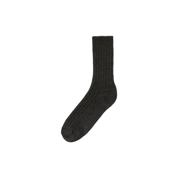 Cashmere Low Gauge Socks (Charcoal)