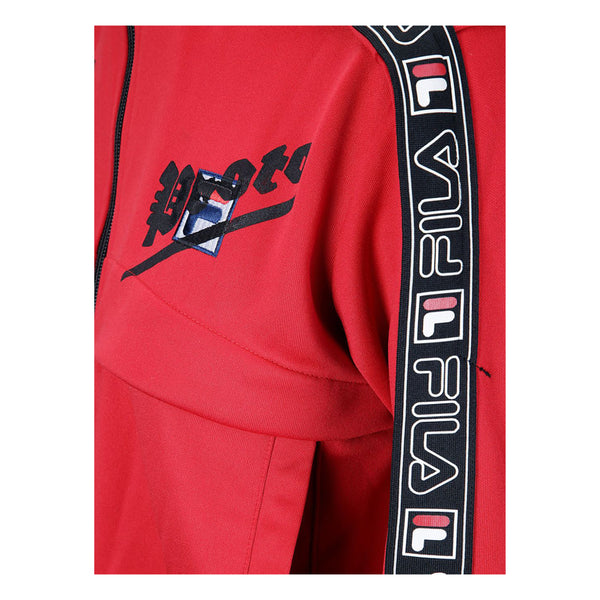 Cropped Tracksuit Jacket (Red/Black)