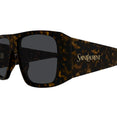 Wide Rectangular Sunglasses (Havana/Grey)