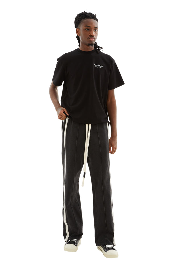 Heavy Cotton Track Pant (Black)