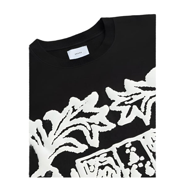 Rhude Veritas Crest Long Sleeve T-shirt (White/Black)