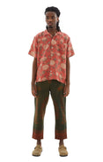 Floral Printed Camp S/S Shirt (Faded Red/Indigo)