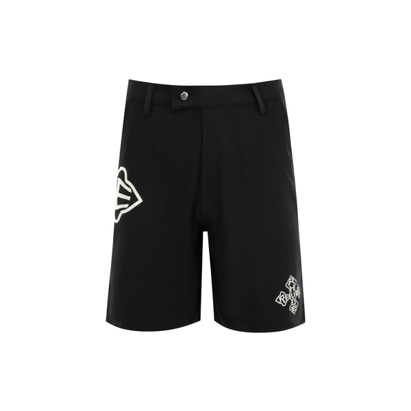 Cross Logo Twill Shorts (Black)