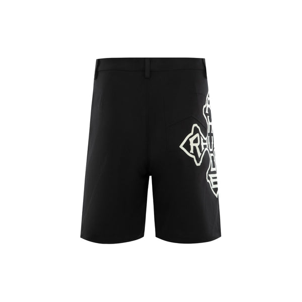 Cross Logo Twill Shorts (Black)