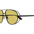 Aviator Shape Sunglasses (Black/Yellow)