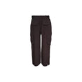 Elastic Mid-Rise Cargo Pants (Jet Black)