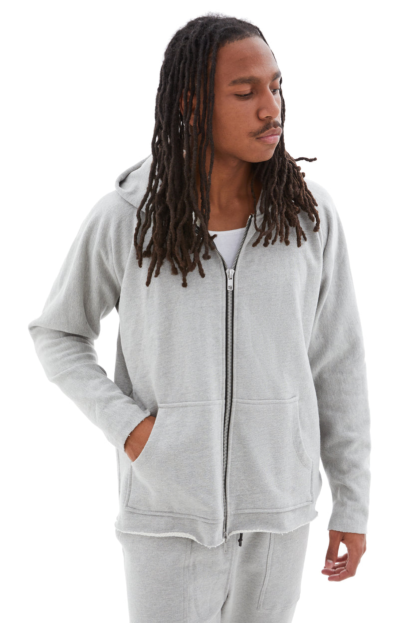 Zip-Up Hoodie (Heather Grey)