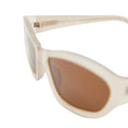 x Linda Farrow Rectangle Sunglasses (Sun Taupe/Silver/Brown)