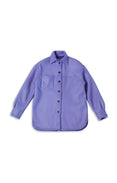 Buttoned Long-Sleeved Reversible Jacket (Prune Violet)