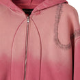 Windowed Zip Up Hoodie (Rose)