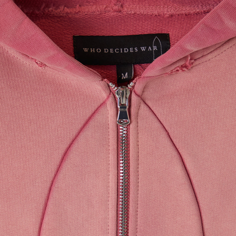 Windowed Zip Up Hoodie (Rose)