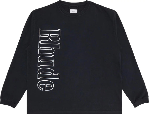 Rhude Side Logo L/S T-Shirt (VTG Black)