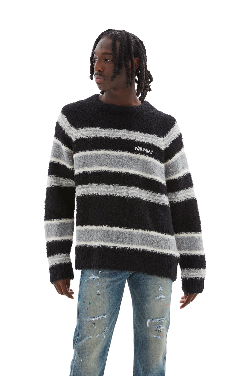 Striped Crewneck (Black)