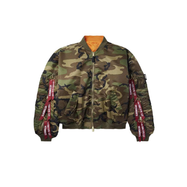 Cargo Bomber Jacket (Green Camouflage)