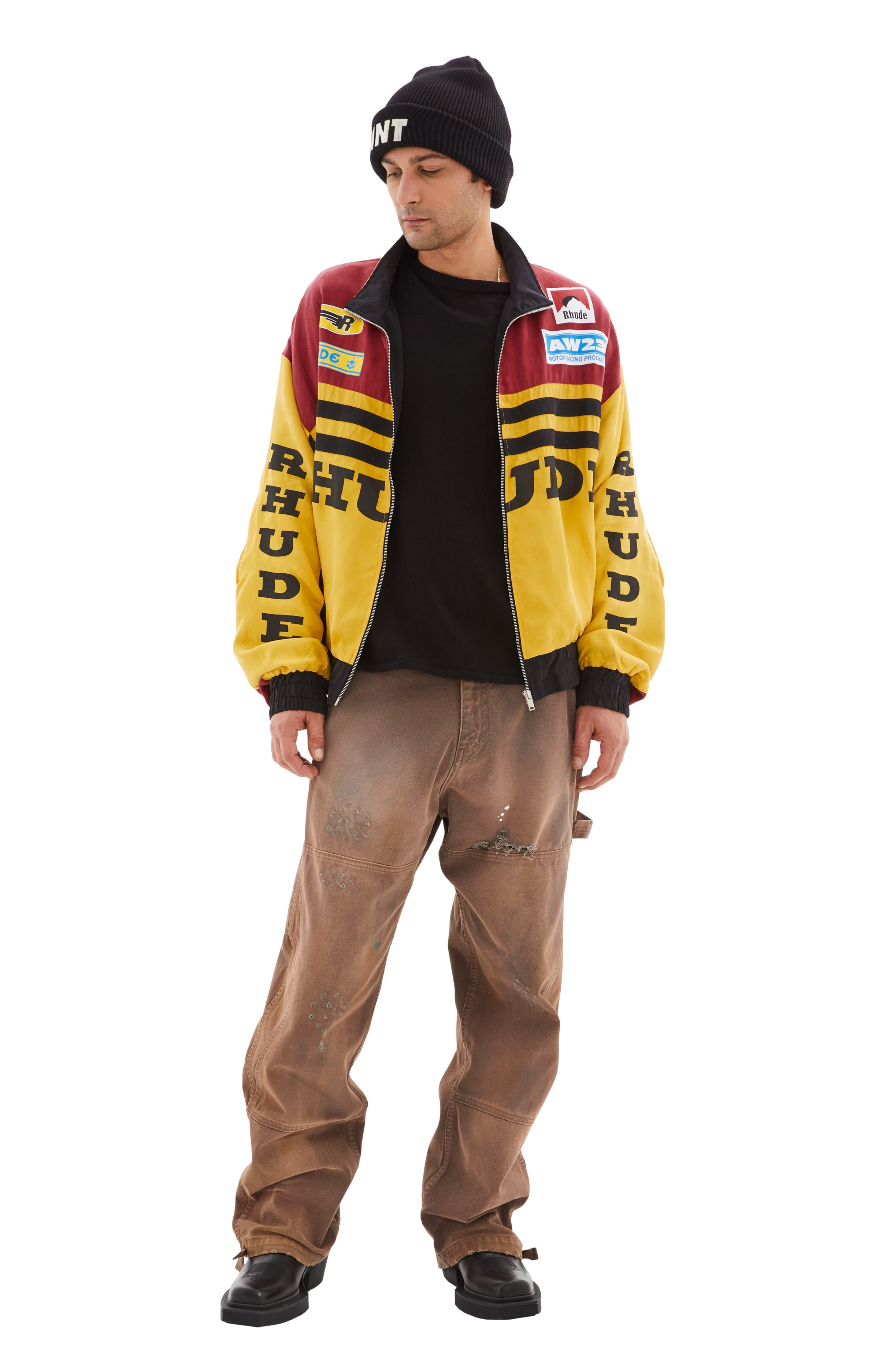 Rally Jacket (Mustard/Maroon/Black)