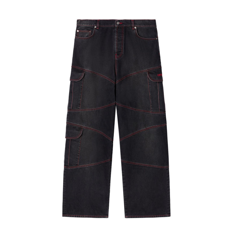 Script Samurai Straight Jeans (Vintage Black/Red)