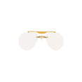 Clip On Aviator Sunglasses (White)