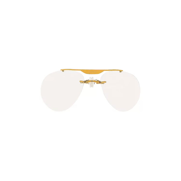 Clip On Aviator Sunglasses (White)