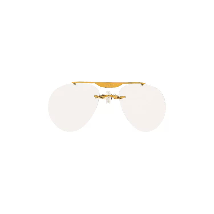 Clip On Aviator Sunglasses (White)