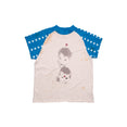 Down Syndrome Aleph Raglan T-Shirt (White/Blue)