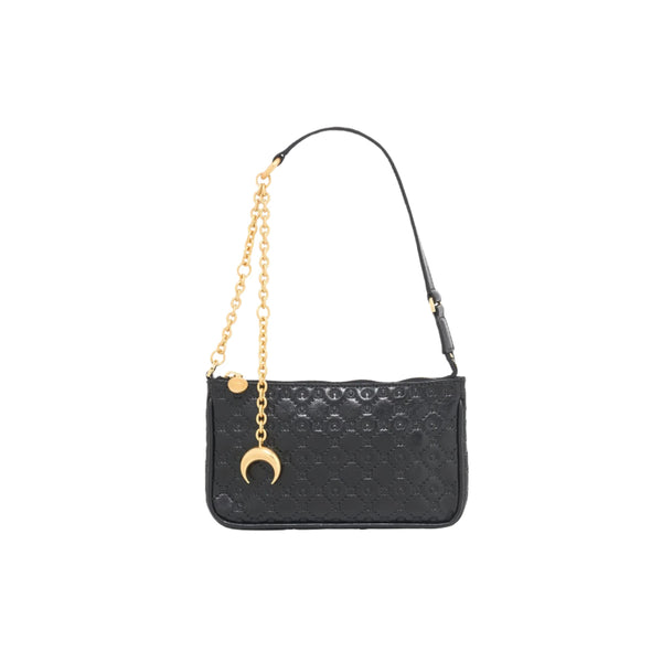 Moonogram Embossed Leather Core Bag (Black)