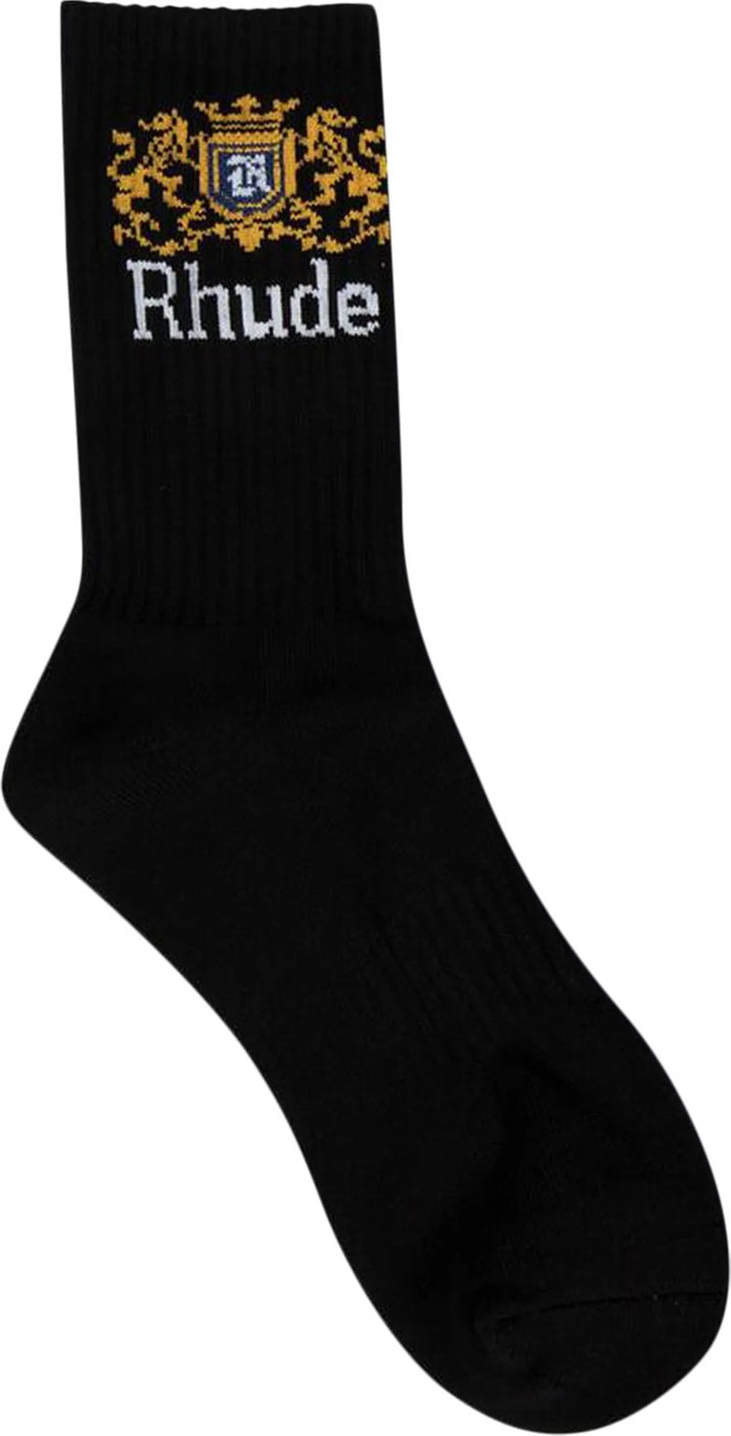 Crest Logo Socks (Black/White/Yellow)