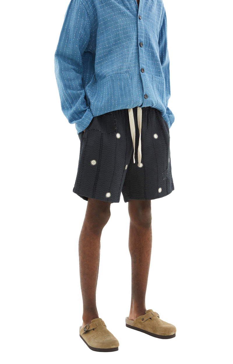 Kantha Overdyed Shorts (Black)