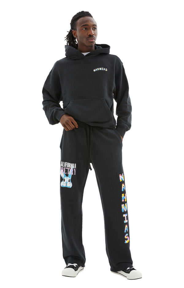 Bunny Baggy Sweatpants (Black)