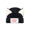 Chunky Ears Beanie (Black/White)