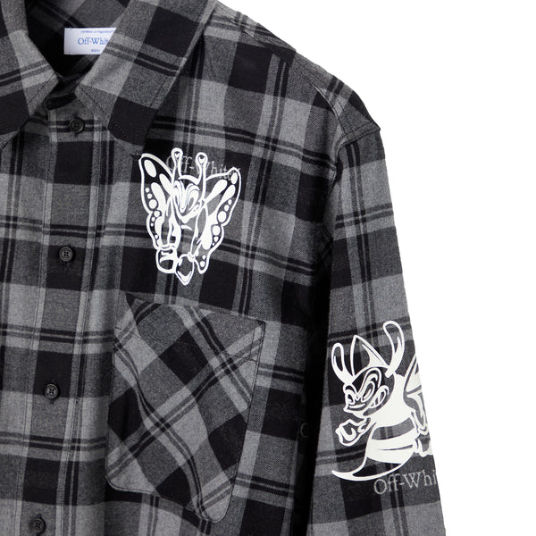 Character Check Flannel Shirt (Black/White)