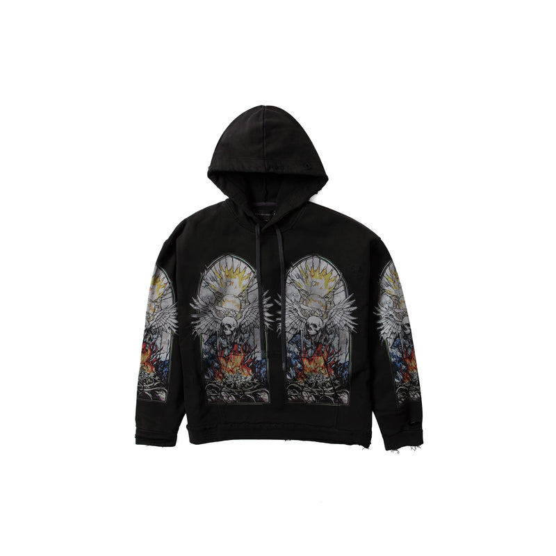 Skull Hooded Pullover (Coal/Multicolor)