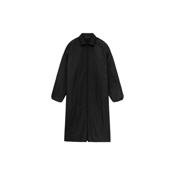 Textured Nylon Trench (Black)