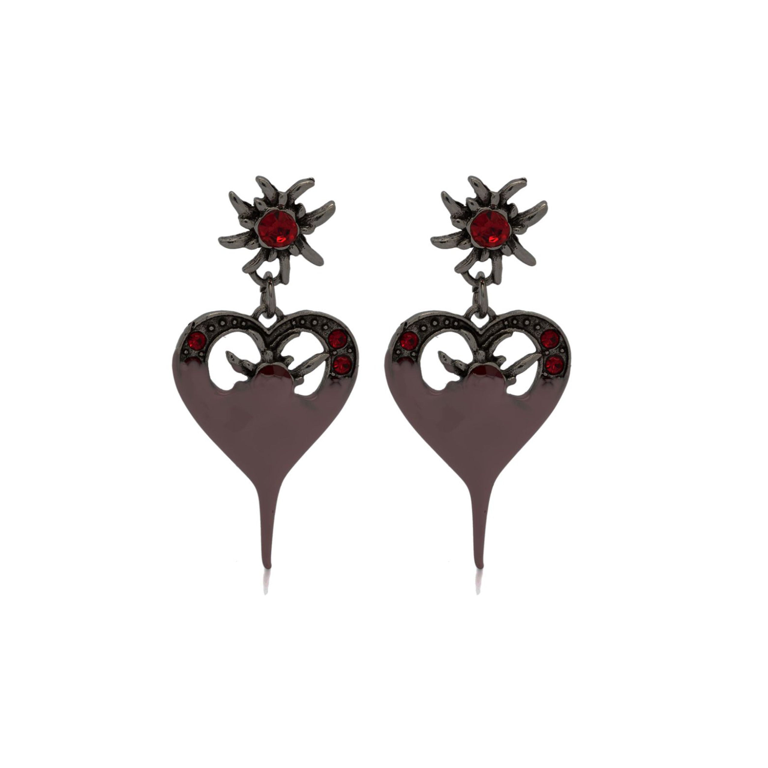 Dipped Heart Earring (Purple)