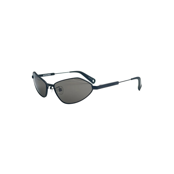 x Linda Farrow Bambino Metal Sunglasses (Matt Black/Grey)