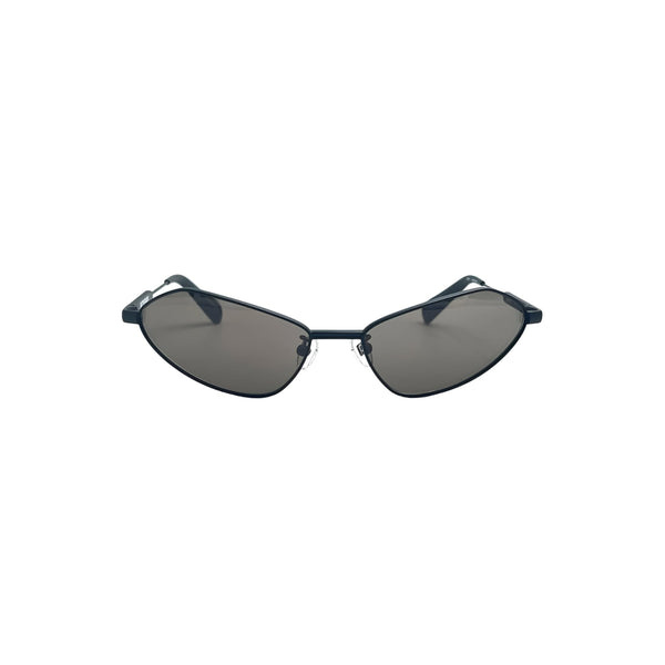 x Linda Farrow Bambino Metal Sunglasses (Matt Black/Grey)