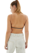 Corded Open Back Bra (Charcoal)