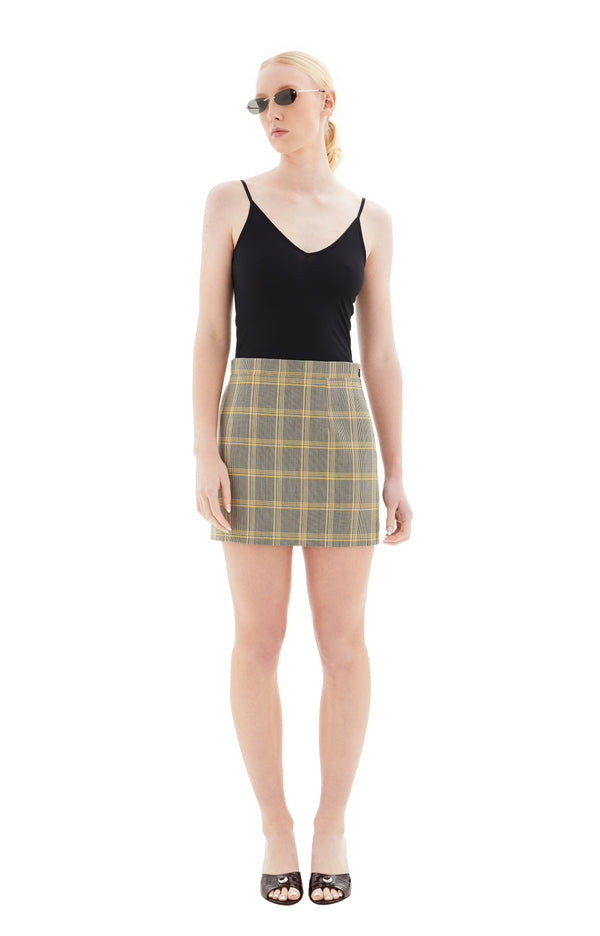 Check Print Mini Skirt (Lemmon)